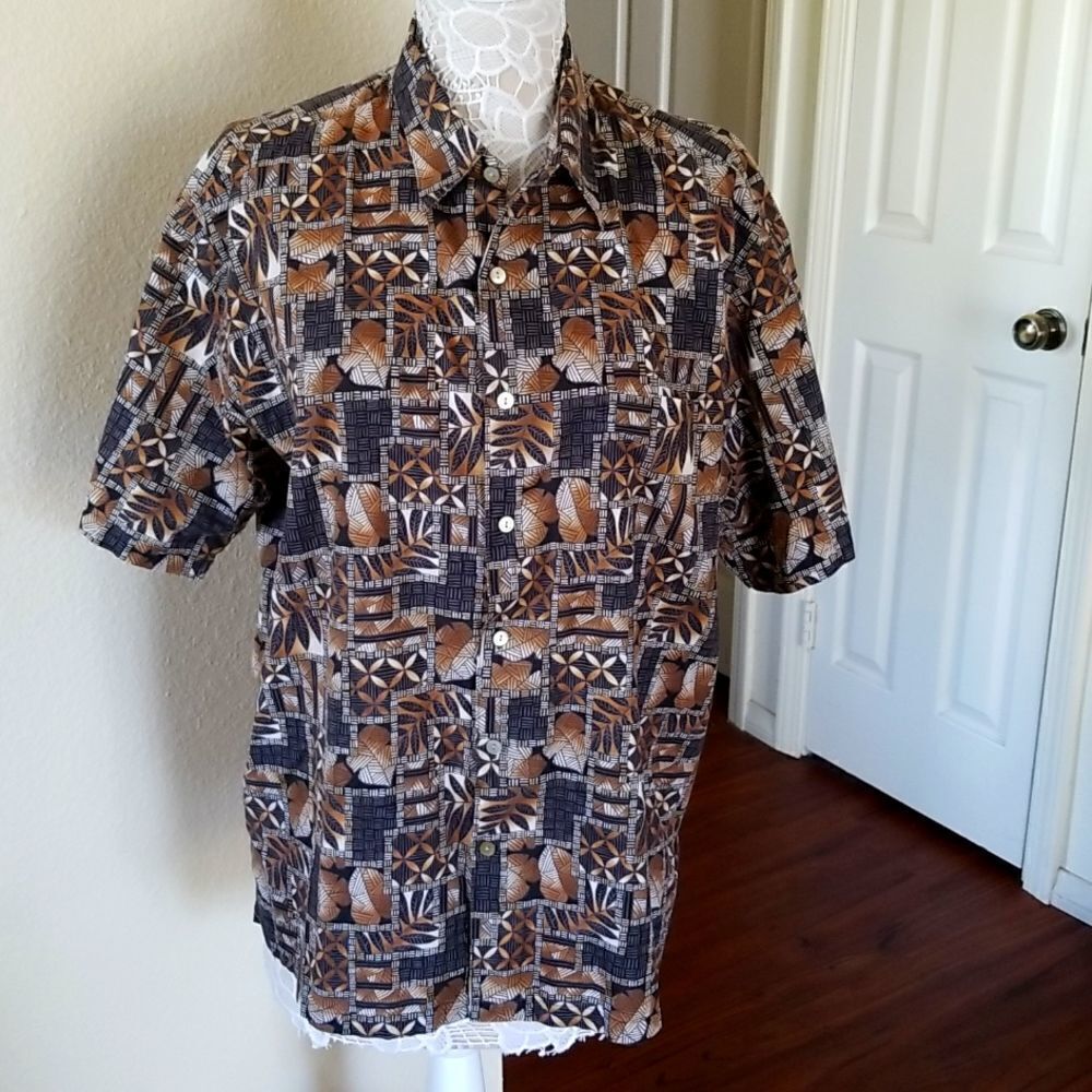 Tori Richard Honolulu 100%‎ Cotton Aloha Shirt Tropical Resort Wear Size Medium